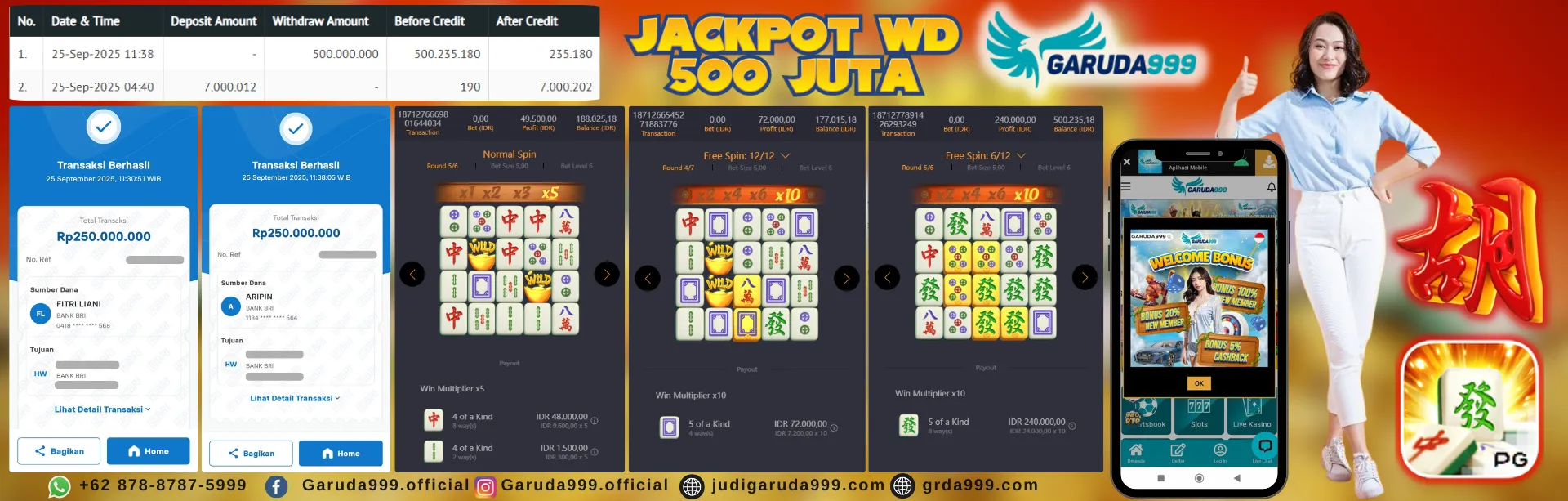 Jackpot Pgsoft Mahjong Ways 500jt Garuda999